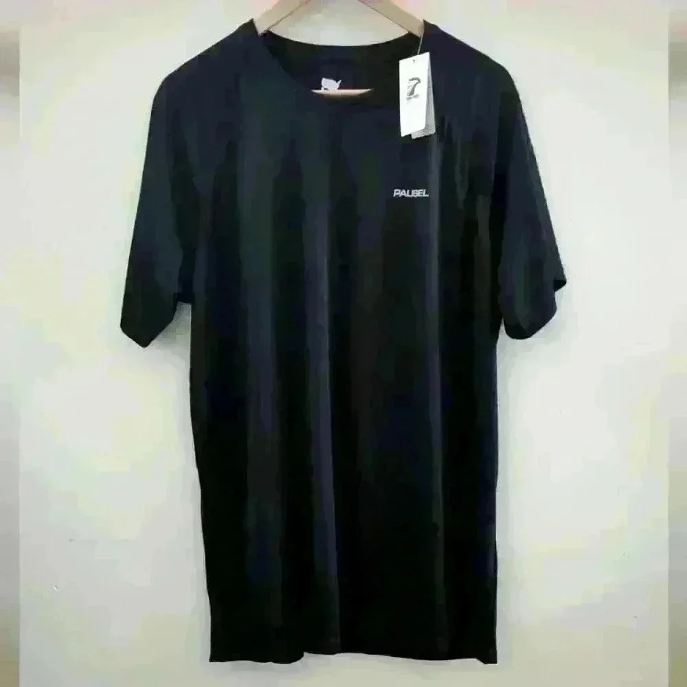 PAUSEL | Men's Black Quick Dry UPF 50 Short Sleeved Rash  Guard